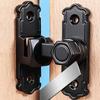 Barn Door Lock Guard Latch Bolts 90 Degree Aluminum Alloy Latch Rust-Proof Security Hasp Attachments For Closet Bathroom