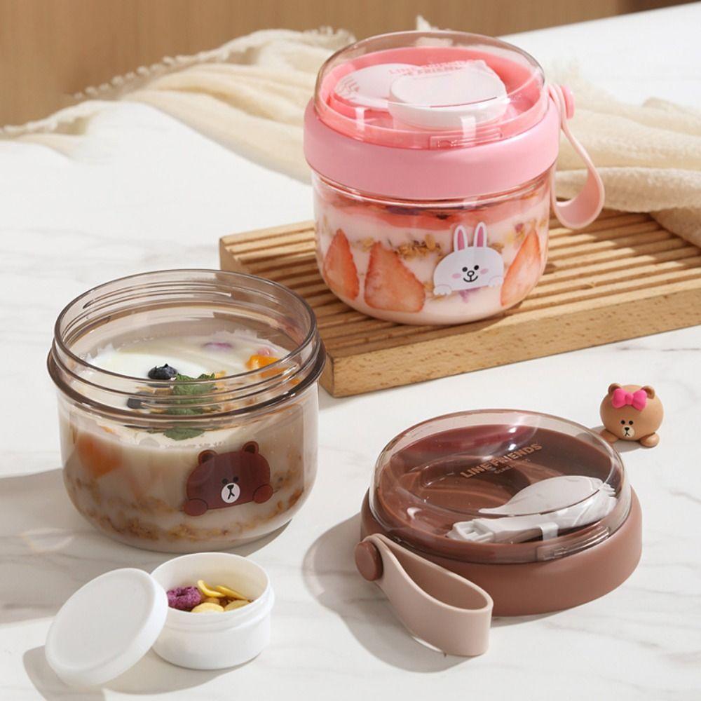 650ml Breakfast Cups Seal Oats Container Portable Salad Cup  for Oatmeal Cereal Nut Yogurt