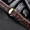 Crocodile Pattern Luxury Design Leather Watchbands with Automatic Buckle Men Watch Band 18mm 20mm 22mm 24mm Watch Straps