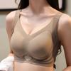 Women's Large Size Seamless Underwear Large Chest Gathered Without Steel Ring Anti-sagging Thin Full Cup Bra