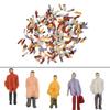Engaging HO Scale Painted Figures for Model Trains 50pcs Model People Passenger