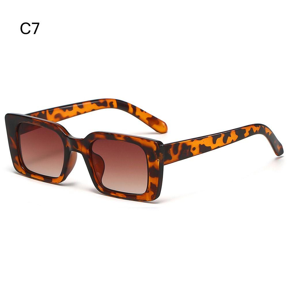 UV400 Gradient Beach/Travel Square Sunglasses Shades Leopard Sun Glasses Rectangle
