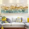 Modern Abstract Oil Painting Posters and Prints Canvas Painting Wall Art Golden Money Beach Living Room Decoration Pictures