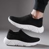 Large Size Popcorn Sole Fly-woven Mesh Breathable Sports Casual Running Shoes Socks Men's Shoes