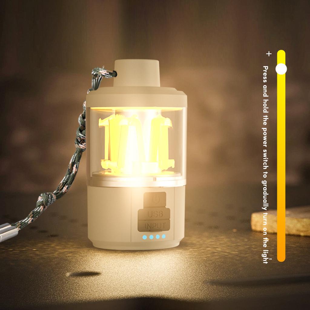 Integrated LED Desktop Lantern Emergency Rechargeable Hanging Tent Light for Home Power Outages Car Repair Camping Gear