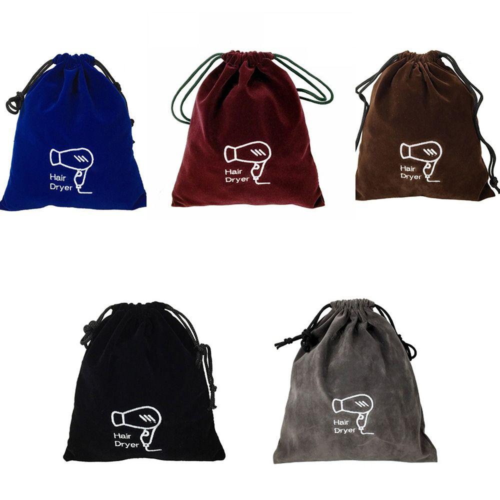 Velvet Bag for Jewellery Travel Toiletry Carry Pouch Hair Dryer Pouch Hair Dryer Drawstring Bag