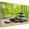 Three Piece Picture Canvas Print Zen Spa Bamboo Stones