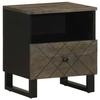 VidaXL Bedside Table Black 40x33x46 Cm Solid Mango Wood, Side Table, Bedside Cabinet, Side Table for the 4017690