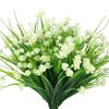 10 Bundles Artificial Flowers UV Resistant Faux Outdoor Plastic Greenery Shrubs Plants Home Garden Decor