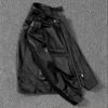 Young Motorcycle Stand-up Collar Leather Jacket, Pure Top Layer Cowhide Genuine Leather Leather Jacket, Men, Short Slim and Fashionable Jacket