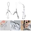 3 Pieces Butterfly and Star Charm Phone Lanyard Set Handmade Keychain Pendant Fashion Accessory for Smartphones