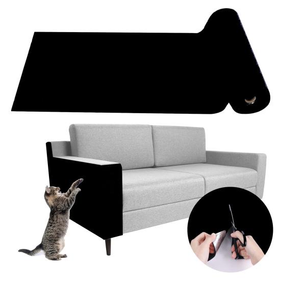 Trimmable Cat Scratcher Mat Self-Adhesive Cat Scratching Pad Replacement for Cat Towers Anti-Scratch Furniture Protector for Couch Wall Door