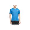 Solid Color Crew Neck Casual Short Sleeve T-Shirt Men Tops Blue DV9306-435