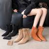 French High-heeled Long Tube Fashion Boots Women's 2025 New Pointed Sweet Pile Boots Boots Tide
