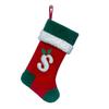 18 Inches Monogram Christmas Stockings with Letters Embroidered Initials Xmas Hanging Stockings for Fireplace