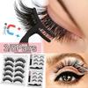 New 3 Pairs Normal Magnetic Eyelashes 5 Magnet 3D Mink Eyelashes Set With Eyeliner Tweezers Natural False Lashes