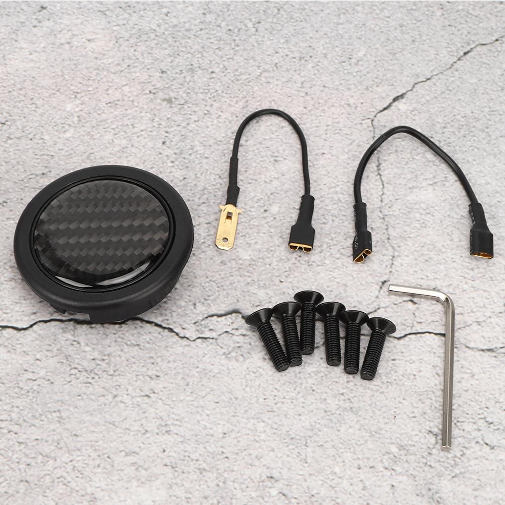 Carbon Fiber Horn Push Button for 6 Bolts for OMP Steering Wheel Car Modified Parts