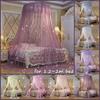 Anti-mosquito Bed Net Dome Canopy Princess Lace Bed Netting Curtain Ceiling-mounted Mosquito Net Free Installation Bed Canopy
