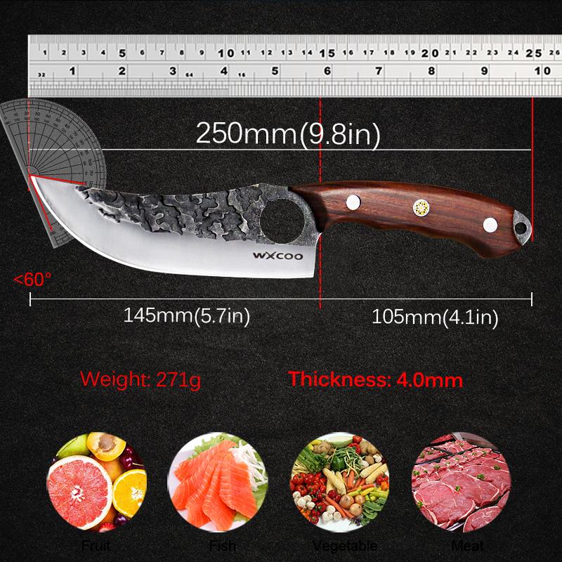High Hardness Kitchen Knife Forged Stainless Steel Boning Knife A Sharp Slicing Knife for Slaughtering Meat