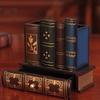Stationery Holder Vintage Book Model Desktop Decoration Book Shape Retro Wood Pen Holder Pen Case