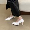 Witch Shoes New Black Small Square Head Light Mouth Thick Heel Single Shoes Suitable for Commuting Temperament Women's High Heels
