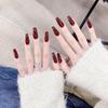 High-End Red Solid Color Nail Art Patches for Students & Pregnant Women