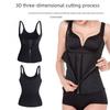 Three-Breasted Zipper Corset Waist Belt for Women - Slimming and Sweat-Inducing Fitness Vest