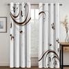 Black and White Butterfly 3D Curtains Pattern Curtains For Bedroom Expand Space Shading Colth Curtain For Bedroom Window Curtain