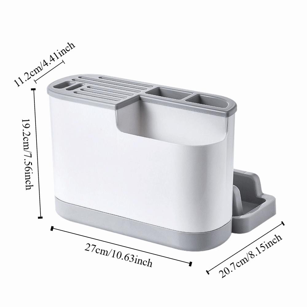 Компактный многофункциональный держатель для кухонных приборов большой вместимости со встроенным органайзером-сушилкой. Кухонная утварь