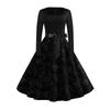 Women's Casual Fashion Halloween Print Vintage Long Sleeve Dress