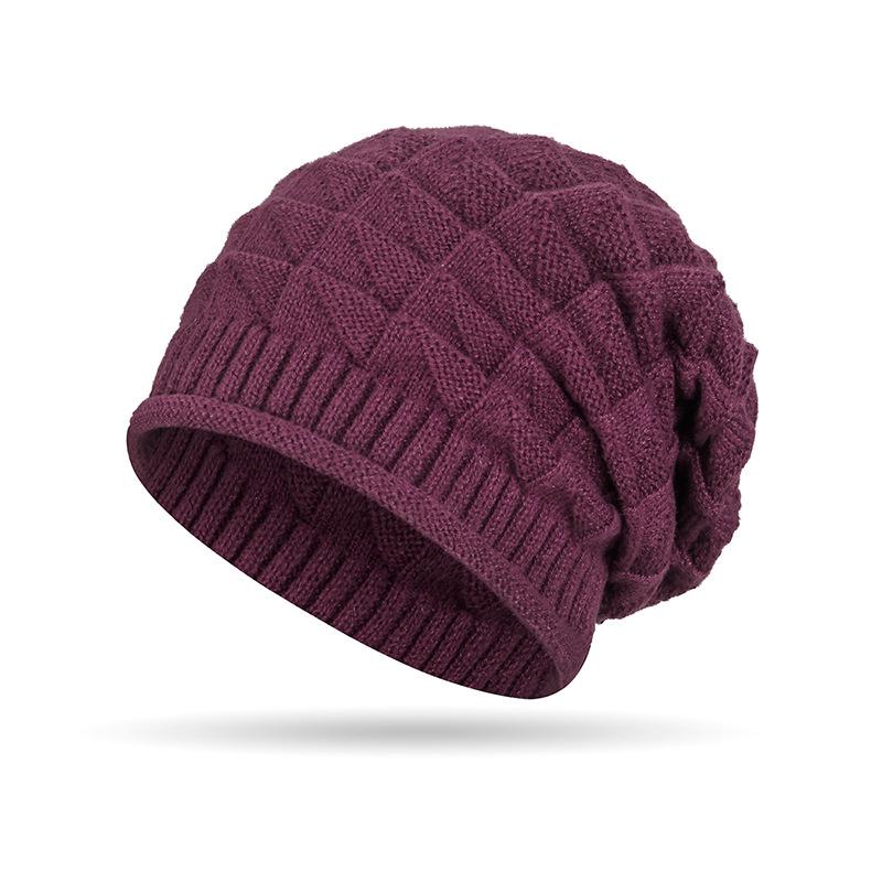 Street Pleated Pile Hat Long Stretch Woolen Hat Fashionable and Versatile Ear-protecting Cold Hat