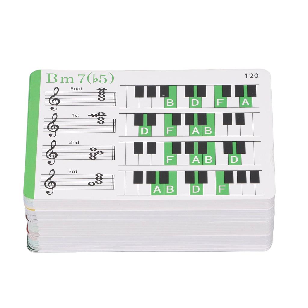 Music Flash Cards Colored Copper Plate Paper Piano Color Coded Flash Cards for Beginner