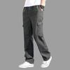 Cargo Pants Men's Loose Straight Oversize Clothing Solid Grey Versatile Work Wear Black Joggers Cotton Casual Male Trousers