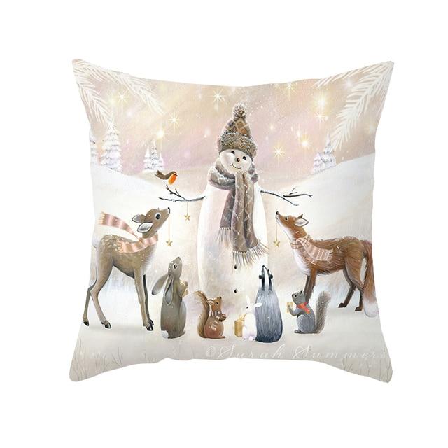 Christmas Ornament Navidad Noel Xmas Gifts Christmas Cushion Cover Merry Christmas Decorations for Home