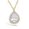 [N6851] - Gold-Plated Necklace 'Sissi' White Gold - 12x8 Mm