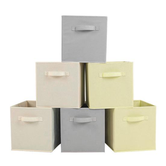 Fabric Storage Cube with Handle Large Capacity Easy Access Foldable Heavy-Duty Toys Clothes