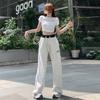 2023 New Fashion American Style Drape Straight Trousers Women's High Waist Loose Wide-leg Pants Comfortable Casual Sports Pants