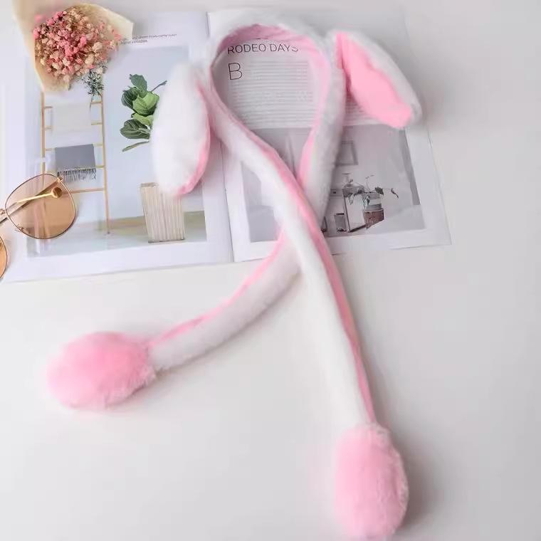 Moving Rabbit Ear Hat: Adorable Airbag Ears Wiggle When Pinched, Just Like the Viral Sensation On TikTok.