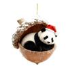Yousheng 2D Forest Animal Acorn Ornaments Cozy Forest Animal In Snow Frosted Pine Cone Ornaments Woodland Creature Acrylic Hanging Ornament for Lover