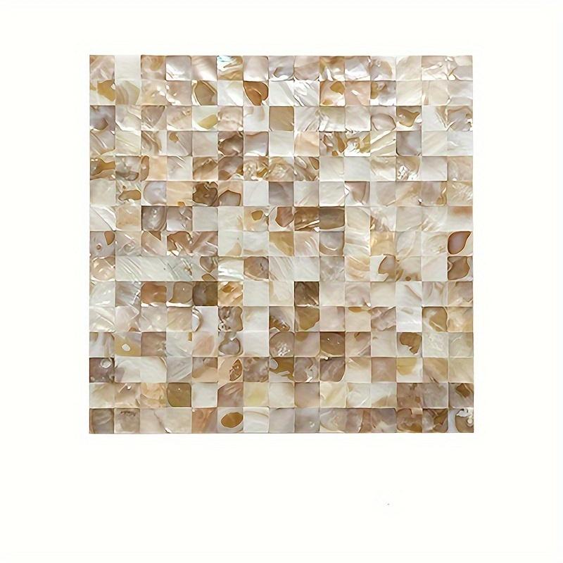 1 Piece, 30*30 Cm/12*12 Inches, Shell Tiles, Mother of Pearl,mosaic Self Adhesive Tiles for Kitchen Wall, Bathroom, Bedroom Decoration