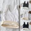 Winter Women Thermal Vest Seamless Thick Plush Fast Temperature Lock V Neck Slim Fit Elastic Sleeveless Inner Wear Bottoming Tank Top