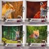 Cute Fox Hanging Cloth Bedroom Living Room Tapestry Home Wall Decoration Tapestry