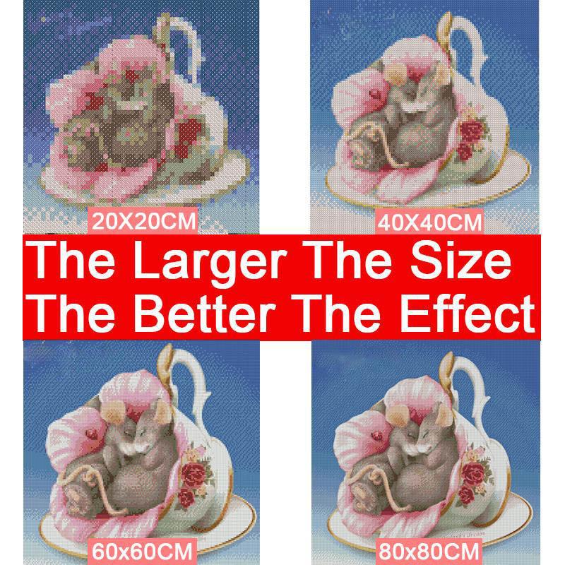 3D Diamond Embroidery Painting Cross Stitch Round Rhinestone Painting People