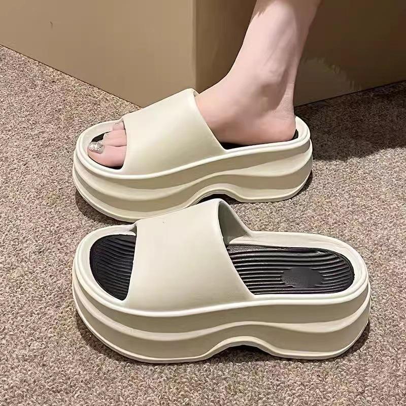 Summer Couple Indoor Home Bathroom Bath Thick Bottom Wear-Resistant Slip-on Slippers