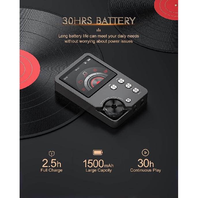HiFi MP3 Player, Lossless DSD High Resolution Digital Audio Music Player, High-Res Portable Audio Player with 64GB Memory Card