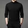 Autumn Winter Men Turtleneck Pullover Sweater Solid Color Thick Warm Bottoming Shirt Clothes