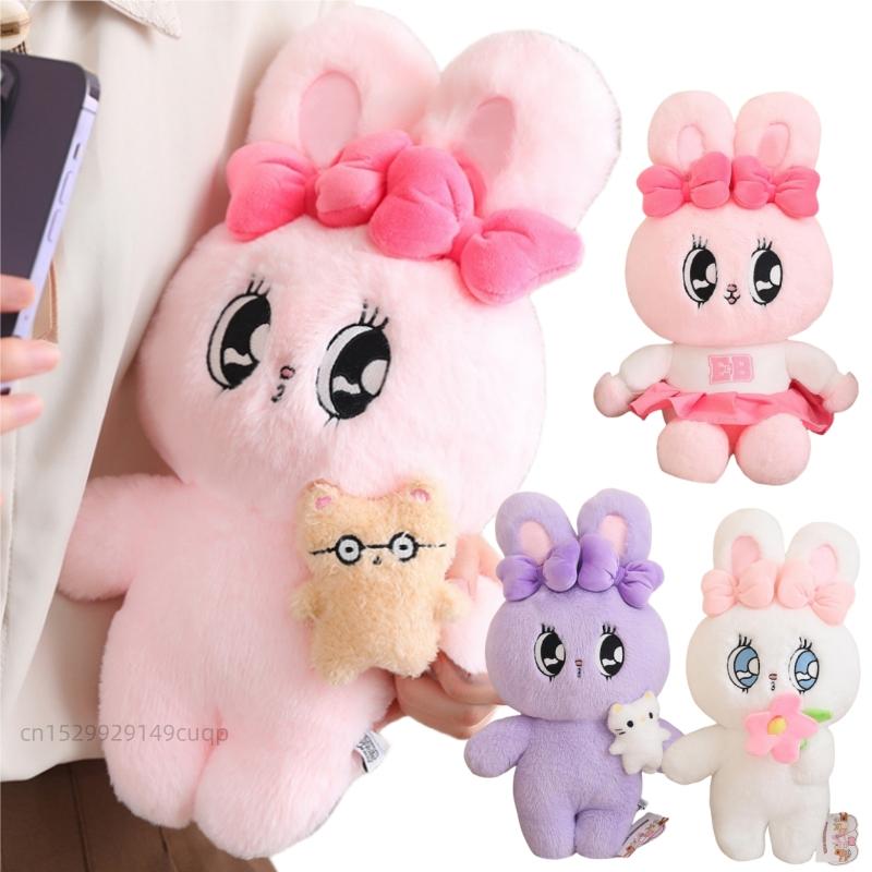 Cartoon High Quality Rabbit Plush Doll Pendant Pillow Pink Purple White Big Eyes Rabbit Plush Toy for Girls Birthday Gift
