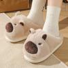 Fashion Women Cute Cartoon Slippers Bedroom Soft Sole Non Slip Plush Slippers Female Winter Thick Bottom Indoor Home Warm Cotton Slides
