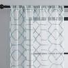 Geometric Embroidery Pastoral Korean Curtains Semi-Blackout Screen Curtain Finished Living Room Bedroom Window Screen