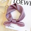 Solid Color 100% Nature Silk Square Scarfs for Women Neck Ties Foulard Neckerchief Hairband Hands Bag Ribbons Headband Gift